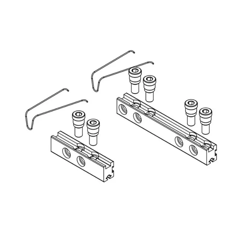 Goedkoop Kit contropiastre Domina 05200 Giesse, per fissaggio cerniera 3 ali, materiale Alluminio