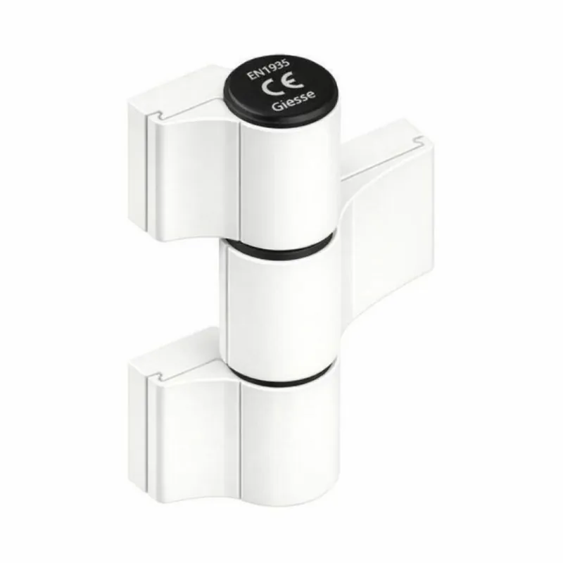 Cerniera Domina HP 05161V Giesse per porta pesante, 3 ali, registrabile, interasse 62,5 mm, portata 180-200 Kg, Alluminio finitura Bianco Beperkte Voorraad