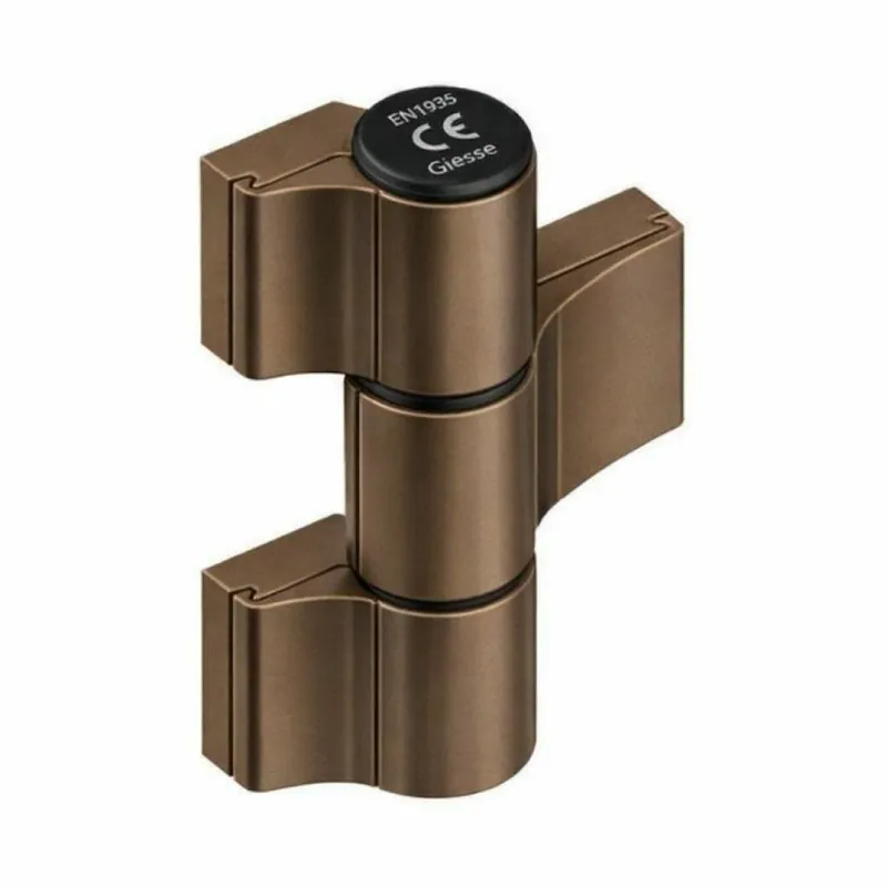 Merkproduct Cerniera Domina HP 05161V Giesse per porta pesante, 3 ali, registrabile, interasse 62,5 mm, portata 180-200 Kg, Alluminio finitura Bronzo Anodizzato