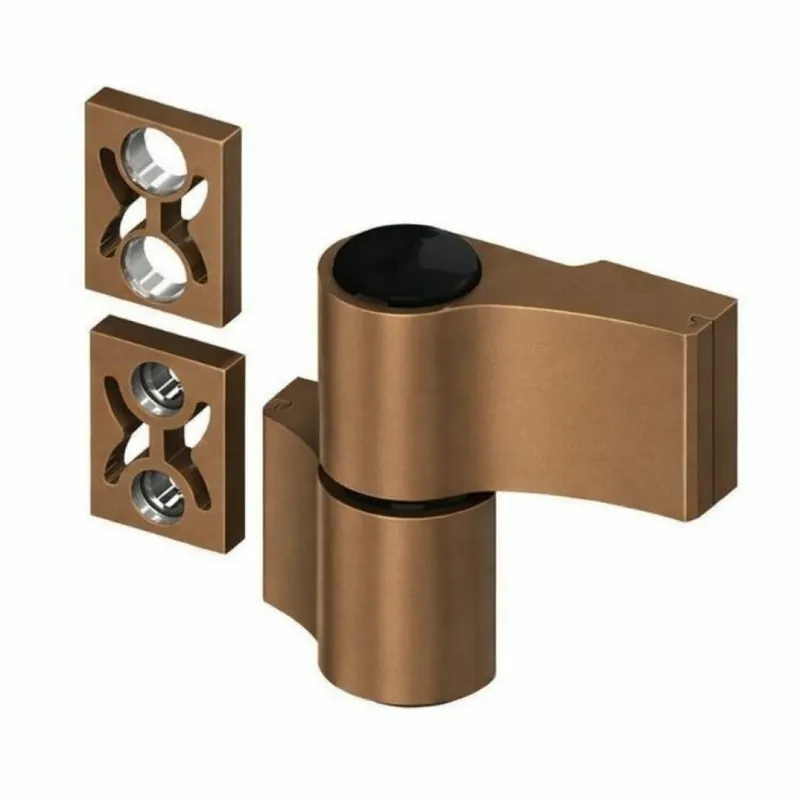 Cerniera Domina HP 05158V Giesse per porta pesante, 2 ali, registrabile, interasse 62,5 mm, portata 160-180 Kg, Alluminio finitura Bronzo Hete Deal