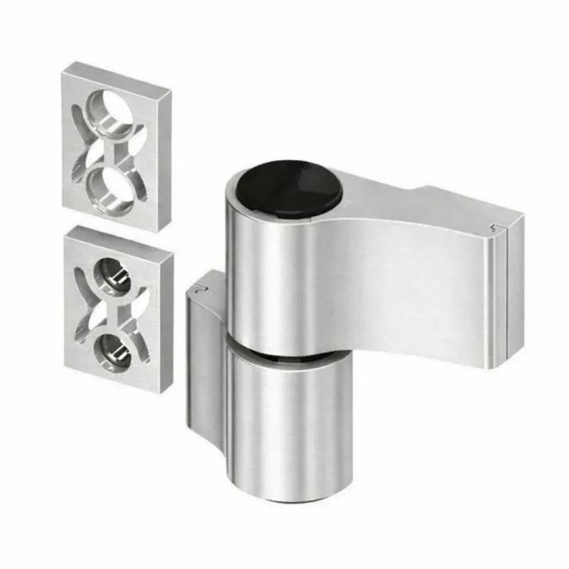 Koop Vandaag Cerniera Domina HP 05160V Giesse per porta pesante, 2 ali, registrabile, interasse 62,5 mm, portata 160-180 Kg, Alluminio finitura Cromo Satinato
