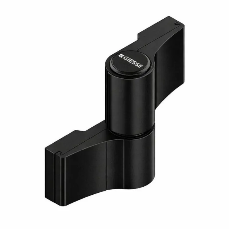 Cerniera Domina HP 05166V Giesse per porta pesante, 2 ali, registrabile, interasse 84 mm, portata 120-140 Kg, Alluminio finitura Nero Gereduceerde Prijs