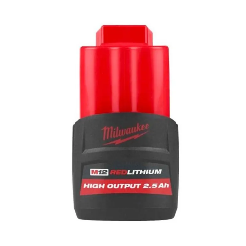 Koop Vandaag Batteria High Output M12 HB2.5 Milwaukee per utensile, tipologia li-ion, capacità 2,5 Ah