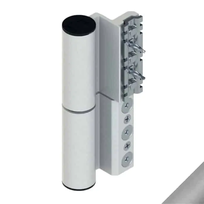 Beste Prijs Cerniera Fulcra 00700 Giesse per serramento, profilo CU, registrabile, altezza 142 mm, portata 120-150 Kg, Alluminio finitura Cromo Satinato