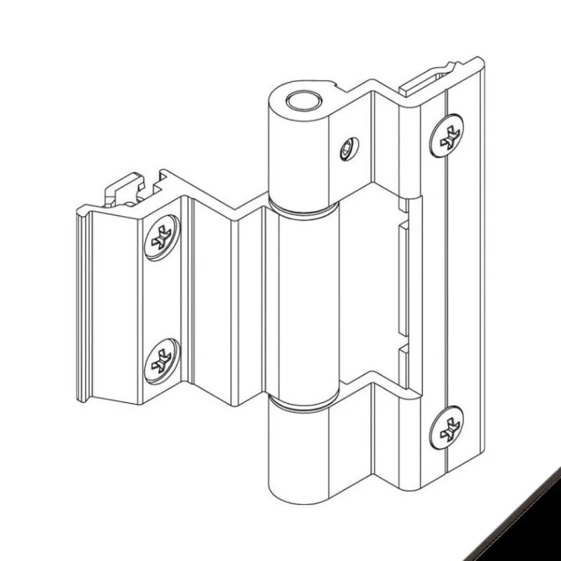 Superprijs Cerniera Bridge 2 00601N Giesse per terza anta del serramento, profilo CU, altezza 93 mm, portata 90-100 Kg, Alluminio finitura Nero