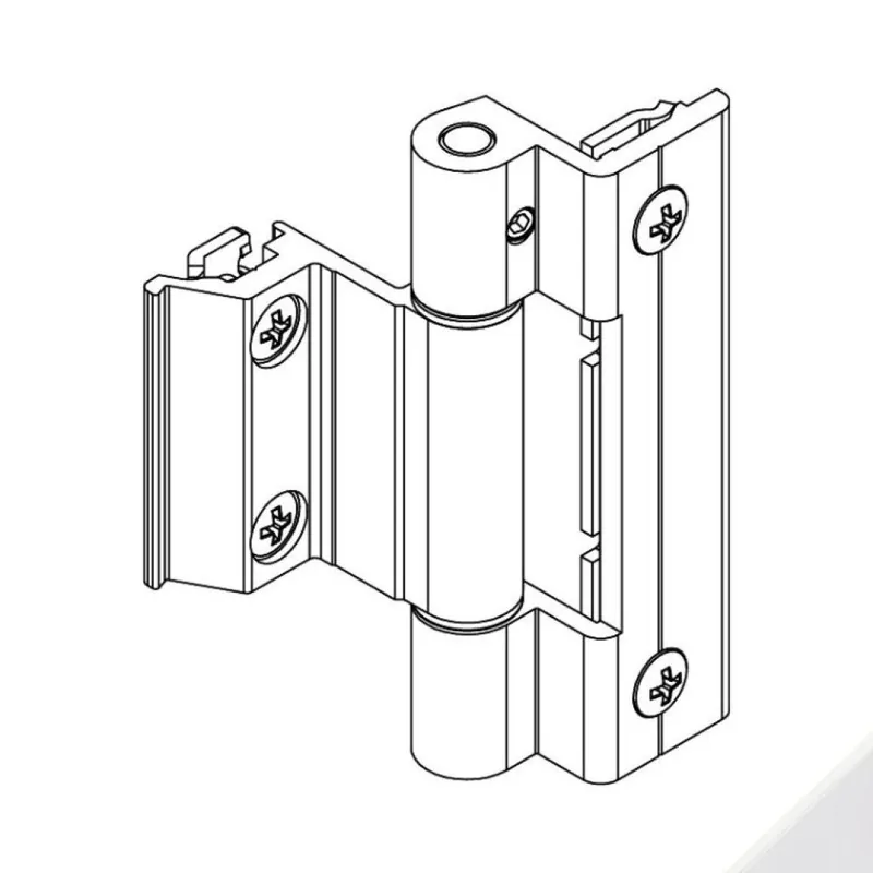 Cerniera Bridge 2 00602N Giesse per anta sporgere o ribalta, profilo Erre 40, altezza 93 mm, portata 90-100 Kg, Alluminio finitura Bianco Goedkoop