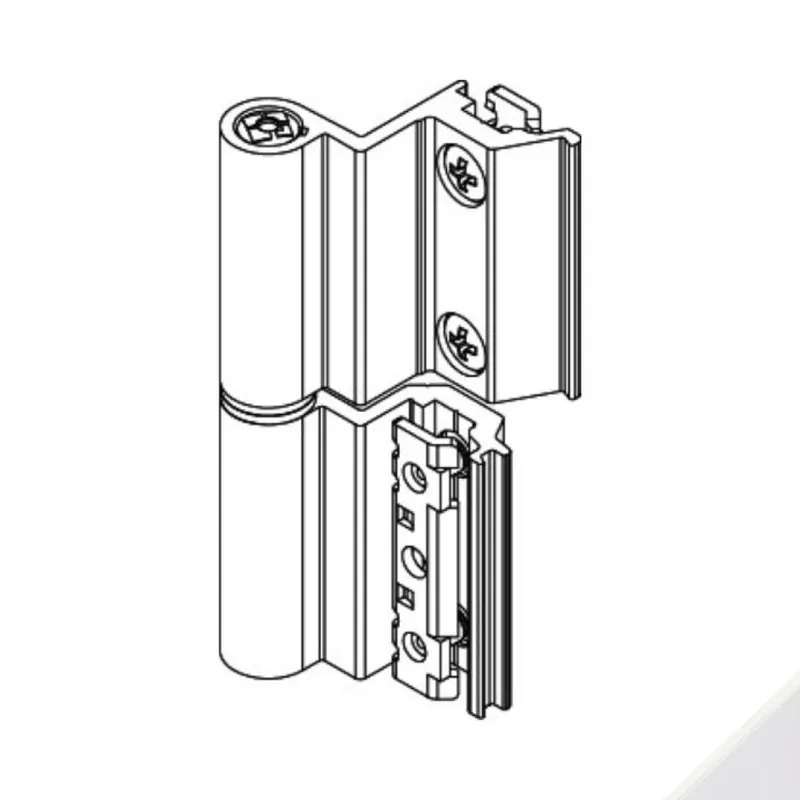 Cerniera Flash Base 00143U Giesse per terza anta, profilo CU-GOLD, altezza 93 mm, portata 75-85 Kg, Alluminio finitura Bianco Seizoensaanbieding