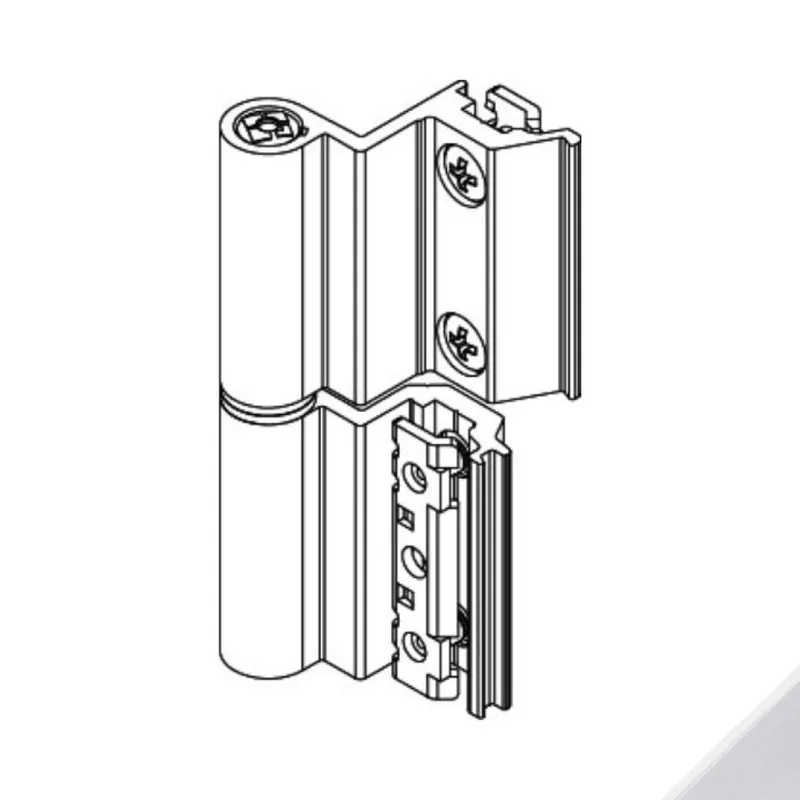 Cerniera Flash Base 00143U Giesse per terza anta, profilo CU-GOLD, altezza 93 mm, portata 75-85 Kg, Alluminio finitura Cromo Satinato Actieprijs