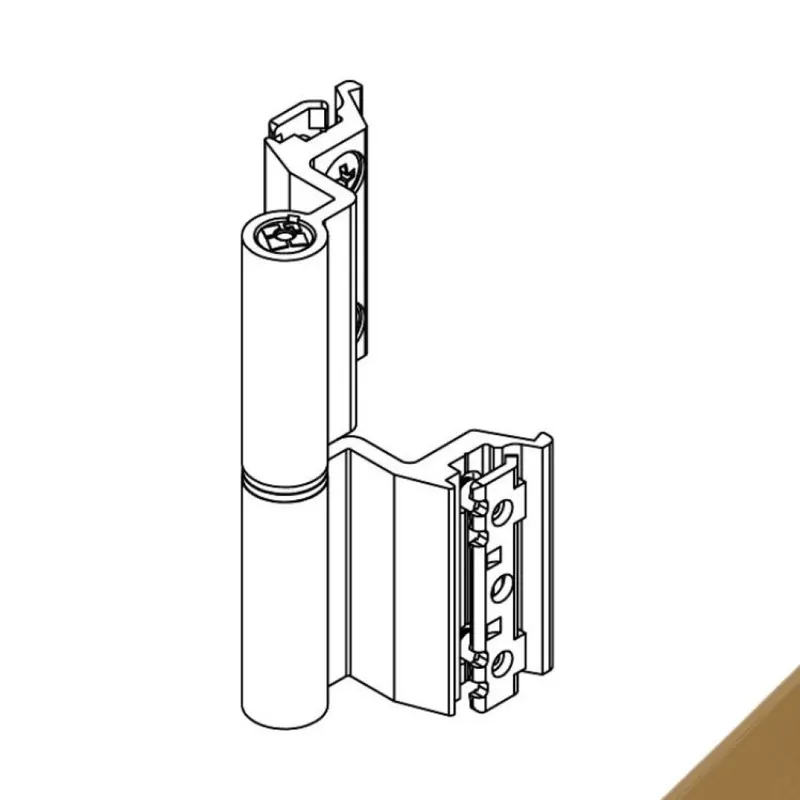 Cerniera Flash Base 00129U Giesse per terza anta, profilo Erre 40, altezza 93 mm, portata 75-85 Kg, Alluminio finitura Bronzo Weekendaanbieding