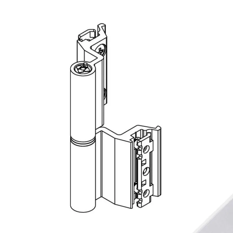 Cerniera Flash Base 00129U Giesse per terza anta, profilo Erre 40, altezza 93 mm, portata 75-85 Kg, Alluminio finitura Cromo Satinato Shop Nu