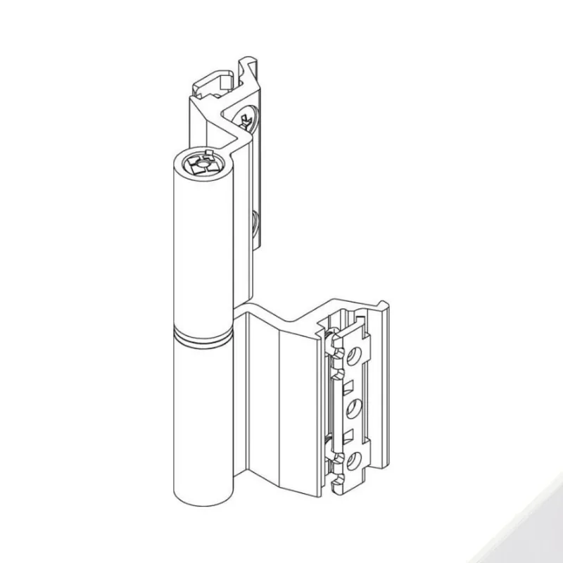 Snelle Levering Cerniera Flash Base 00127U Giesse per terza anta, profilo Erre 50, altezza 93 mm, portata 75-85 Kg, Alluminio finitura Oro
