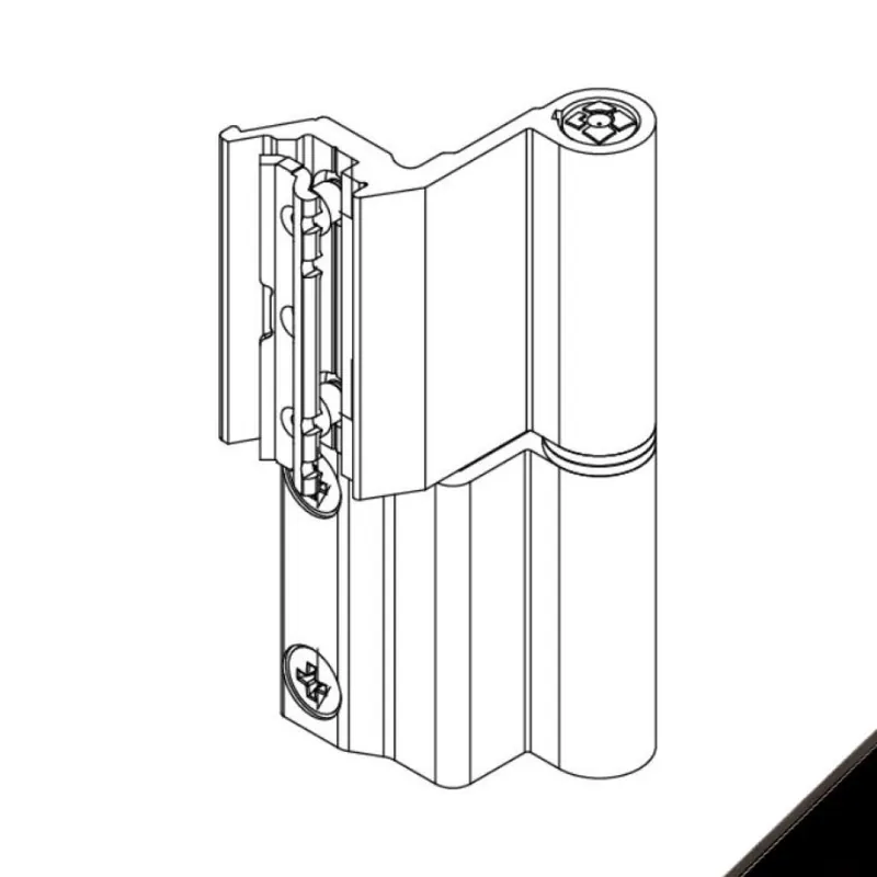 Cerniera Flash Base 001282 Giesse per finestra, profilo Erre 40, Sinistra, altezza 93 mm, portata 75-85 Kg, Alluminio finitura Nero Direct Verzonden