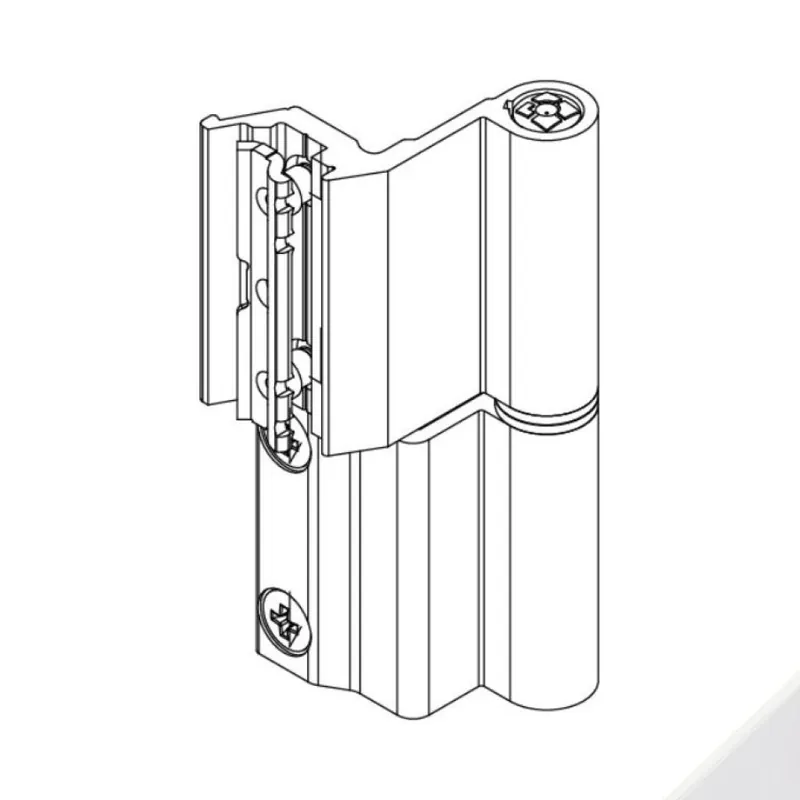 Meest Verkocht Cerniera Flash Base 001281 Giesse per finestra, profilo Erre 40, Destra, altezza 93 mm, portata 75-85 Kg, Alluminio finitura Bianco