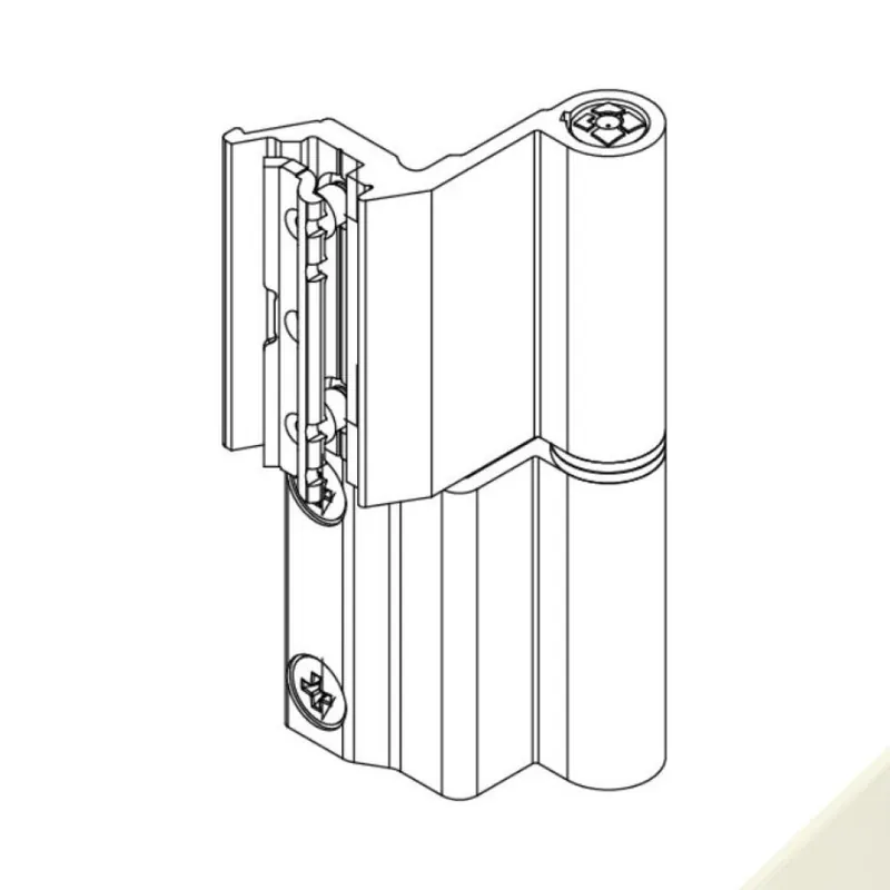 Shop Nu Cerniera Flash Base 00128U Giesse per finestra, profilo Erre 40, Reversibile, altezza 93 mm, portata 75-85 Kg, Alluminio finitura Crema