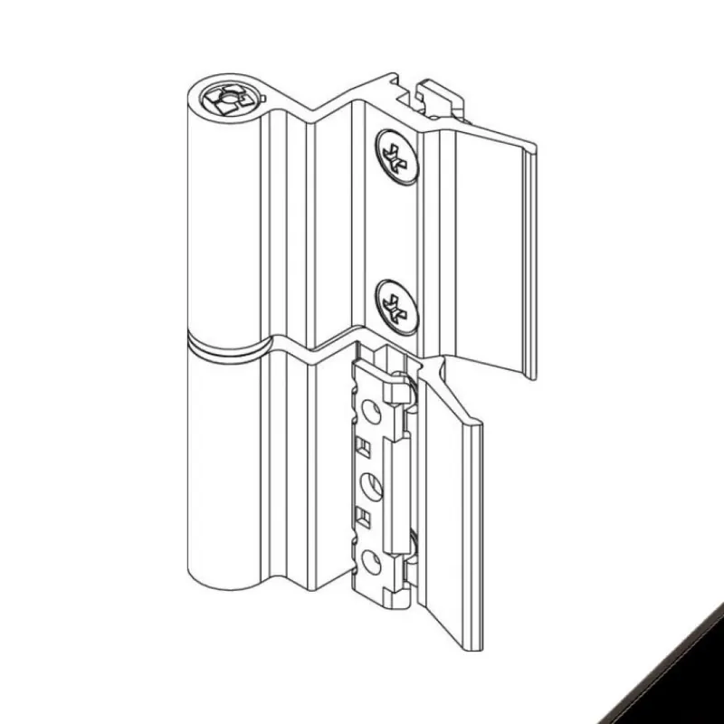 Koop Online Cerniera Flash Base 00278U Giesse per finestra, profilo DOMAL 40, altezza 93 mm, portata 75-85 Kg, Alluminio finitura Nero