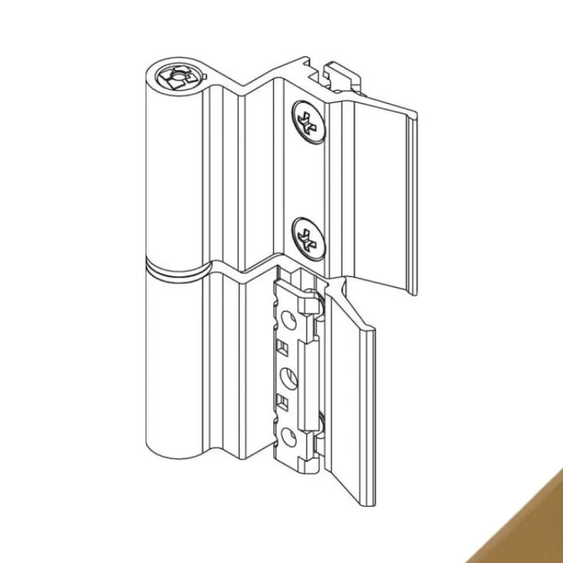 Cerniera Flash Base 00278U Giesse per terza anta complanare, profilo DOMAL 40, altezza 93 mm, portata 75-85 Kg, Alluminio finitura Bronzo Beste Prijs