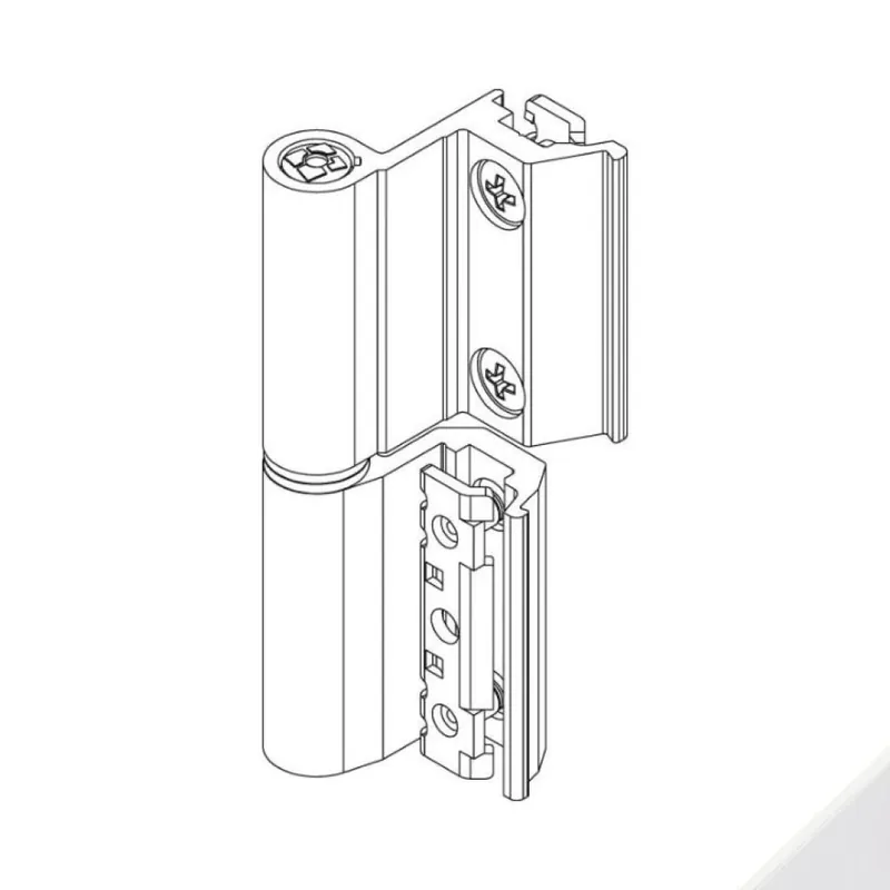 Cerniera Flash Base 00122U Giesse per finestra, profilo CU-NC, Reversibile, altezza 93 mm, portata 75-85 Kg, Alluminio finitura Bianco Beperkte Voorraad