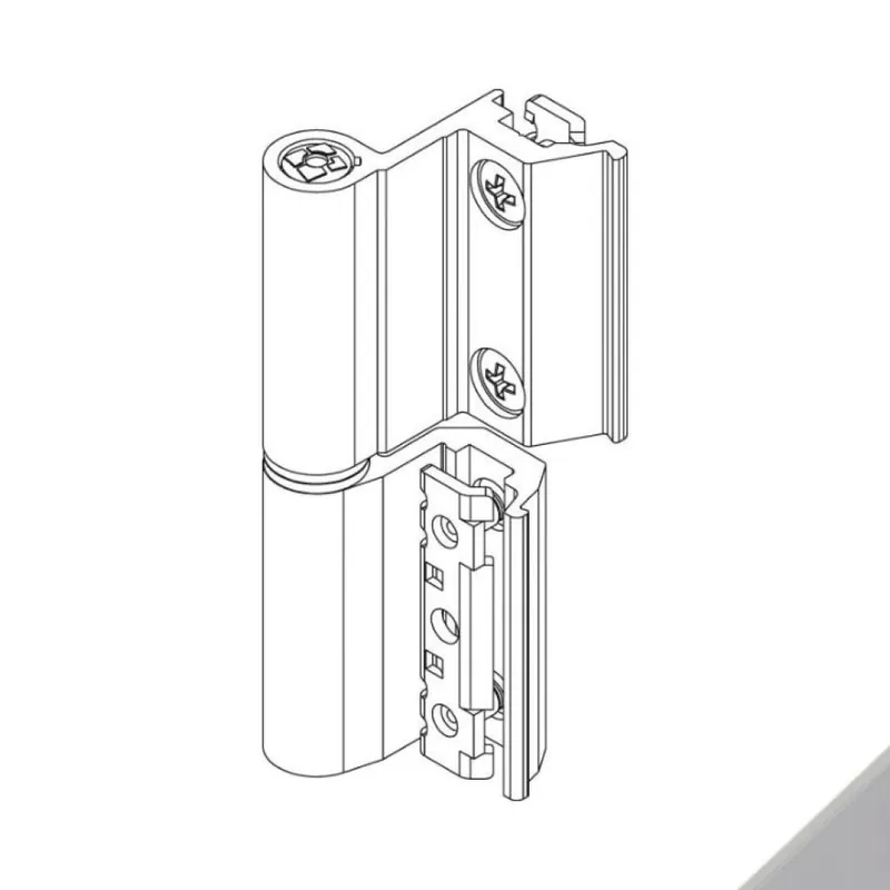 Cerniera Flash Base 00122U Giesse per finestra, profilo CU-NC, Reversibile, altezza 93 mm, portata 75-85 Kg, Alluminio finitura Argento Hete Deal