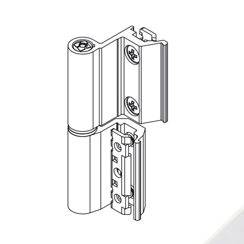 Seizoensaanbieding Cerniera Flash Base 001202 Giesse per finestra, profilo CU, Sinistra, altezza 93 mm, portata 75-85 Kg, Alluminio finitura Bianco