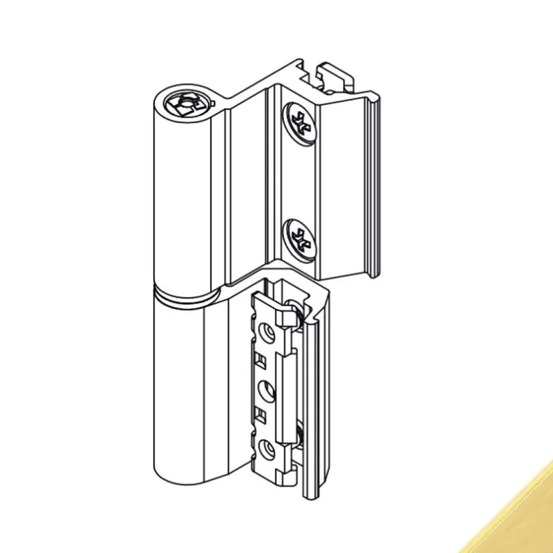 Flitsaanbieding Cerniera Flash Base 00120U Giesse per finestra, profilo CU, Reversibile, altezza 93 mm, portata 75-85 Kg, Alluminio finitura Oro