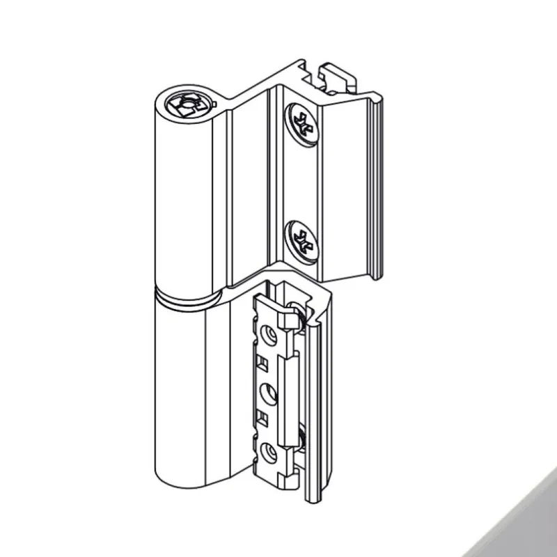 Cerniera Flash Base 00120U Giesse per finestra, profilo CU, Reversibile, altezza 93 mm, portata 75-85 Kg, Alluminio finitura Argento Direct Verzonden