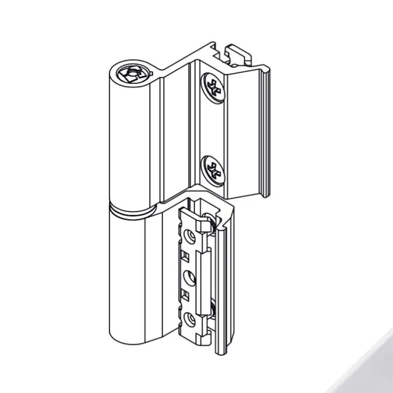 Cerniera Flash Base 00120U Giesse per finestra, profilo CU, Reversibile, altezza 93 mm, portata 75-85 Kg, Alluminio finitura Argento Anodizzato Nieuw