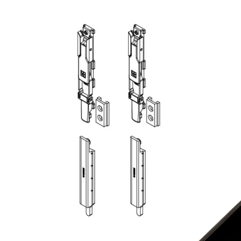 Meest Verkocht Coppia catenacci Totem 02075 Giesse per porta con profilo finestra Erre 40, misura puntale 4x6 mm, Zama e Acciaio finitura Nero