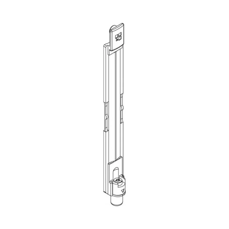 Terminale Futura 02188K Giesse per anta secondaria, profilo CU, registrabile + 1,5 mm, Acciaio e Zama finitura Silver Speciale Aanbieding