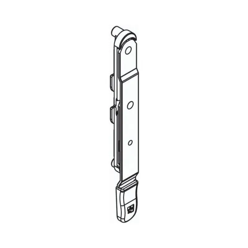 Comando a leva 02189K Giesse per anta secondaria, profilo CU, materiale Acciaio e Zama finitura Silver Premium