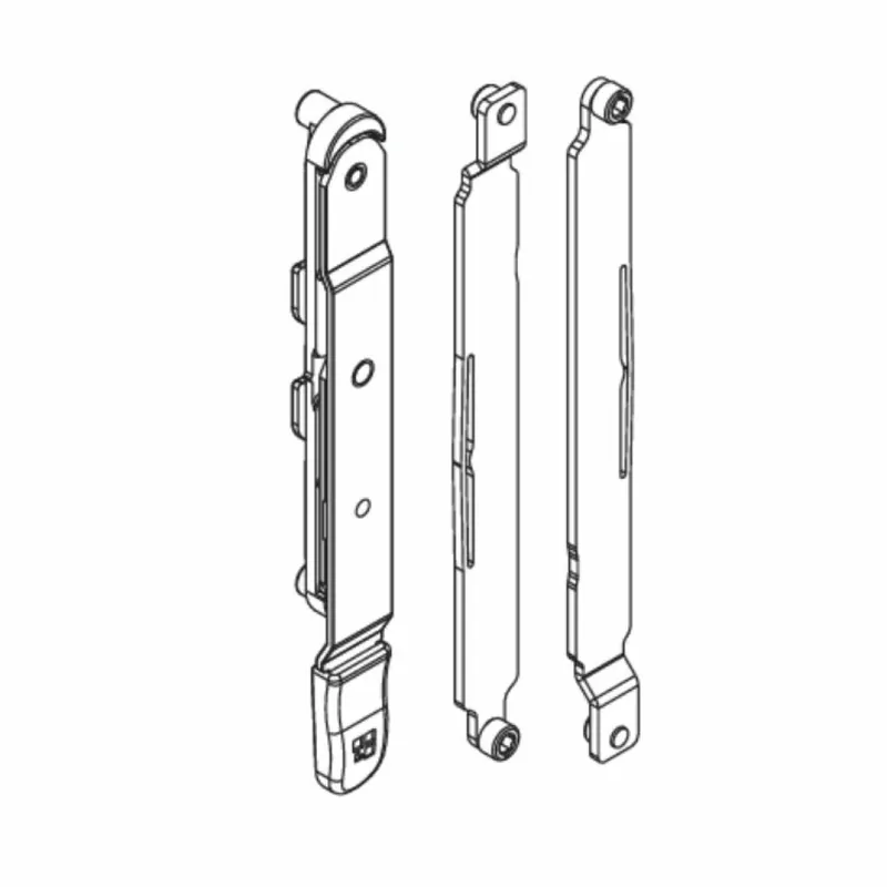 Koop Online Kit catenacci Verticali 04231 Giesse per anta secondaria, profilo Erre 40, comando a leva, Acciaio e Zama finitura Silver