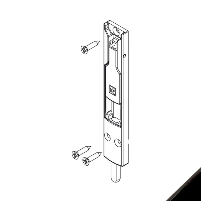 Catenaccio a leva Maya 02082 Giesse per porta con profilo, lunghezza 450 mm, spessore 8 mm, Zama finitura Nero Veilige Betaling