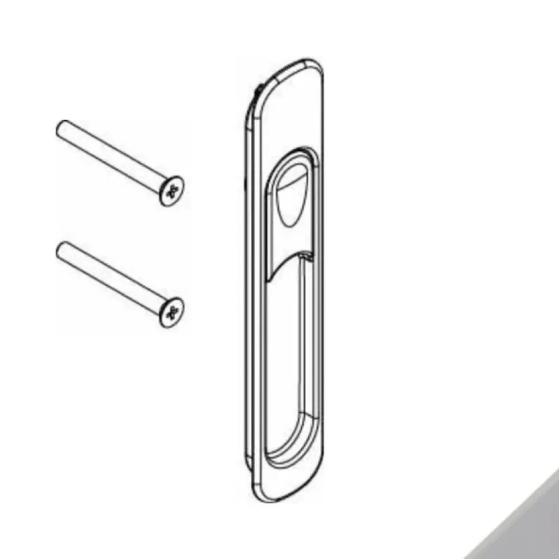 Beste Prijs Maniglia incasso 02760 Giesse per martellina finestra scorrevole, dimensione foro 136x24 mm, Zama finitura Argento