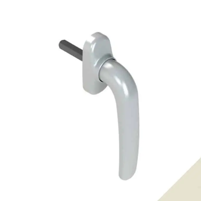 Martellina Prima Plus 02762 Giesse per anta e ribalta, movimento M180, lunghezza quadro 7x45 mm, Alluminio e Zama finitura Avorio Alleen Vandaag