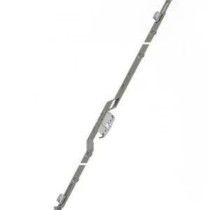Asta Champion Plus 02728 Giesse, per finestre scorrevoli, lunghezza 1800 mm, entrata 15 mm, 3 chiusure, Acciaio e Zama finitura Silver Populair
