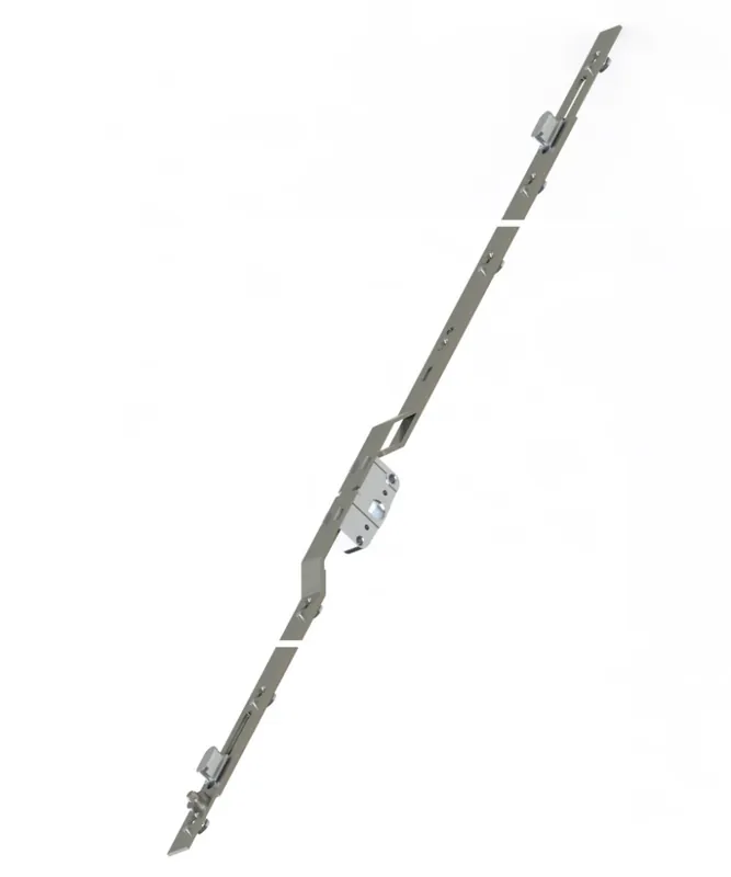 Asta Champion Plus 02728 Giesse, per finestre scorrevoli, lunghezza 1800 mm, entrata 15 mm, 3 chiusure, Acciaio e Zama finitura Silver Populair