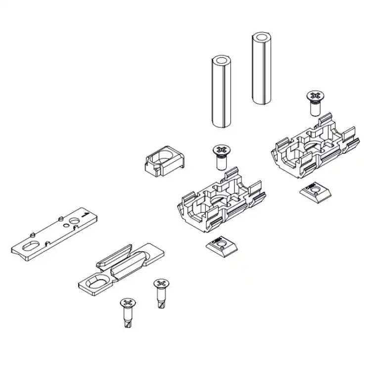 Kit fissaggio 06311 Giesse, per asta multipunto, 1 punto di chiusura, fissaggio a espansione, materiale Acciaio e Nylon Voordeelprijs