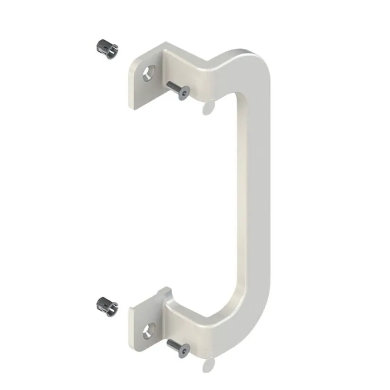 Bestseller Maniglione Brio Evo 03043 Giesse per serramento in alluminio scorrevole, dimensione 255,7x96,4 mm, sporgenza 50 mm, Alluminio finitura Bianco