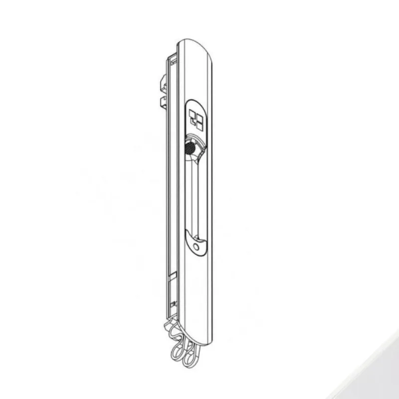 Korting Maniglia incasso Brio Evo 02992 Giesse per finestra scorrevole, chiusura manuale, dimensione foro 185x19,5 mm, 2 molle, Alluminio finitura Bianco