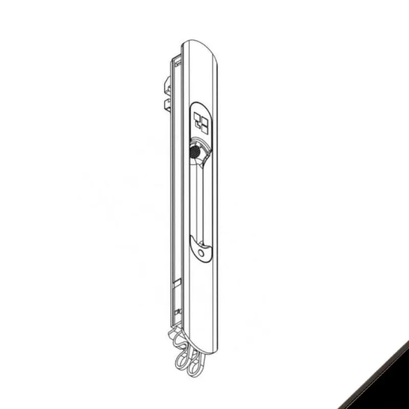 Goedkoop Maniglia incasso Brio Evo 02992 Giesse per finestra scorrevole, chiusura manuale, dimensione foro 185x19,5 mm, 2 molle, Alluminio finitura Nero