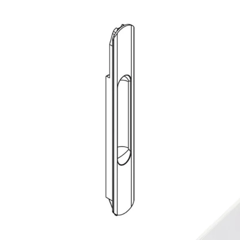 Premium Maniglia incasso Brio 02980 Giesse per finestra scorrevole, dimensione foro 185x19,5 mm, Alluminio finitura Bianco
