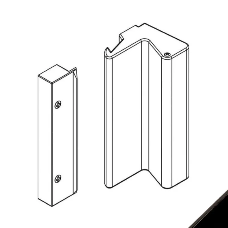 Op = Op Maniglia Butterfly 03172 Giesse per porta scorrevole, altezza 106 mm, ingombro 43 mm, Alluminio finitura Nero