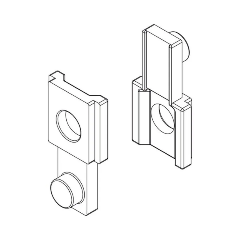 Laatste Kans Kit adattatore movimentazione 01190 Giesse per profilo finestre, abbinabile profilo Erre 40, materiale Alluminio
