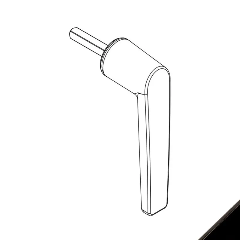 Laatste Versie Manovra Aria 04156 Giesse per anta e ribalta Supra 7, lunghezza quadro 7x45 mm, Alluminio e Acciaio finitura Nero