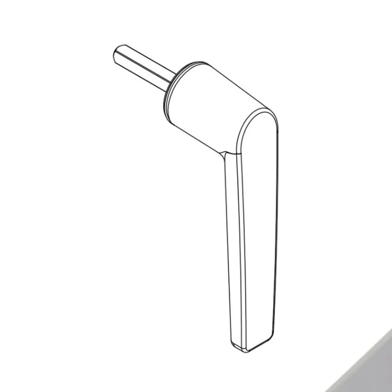 Manovra Aria 04156 Giesse per anta e ribalta Supra 7, lunghezza quadro 7x45 mm, Alluminio e Acciaio finitura Argento Goedkoop