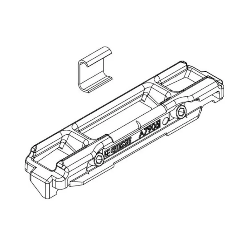 Direct Verzonden Incontro doppio 01349 Giesse, per terminali e nottolini, profilo CU, registrabile +0,8 mm, Zama finitura Silver