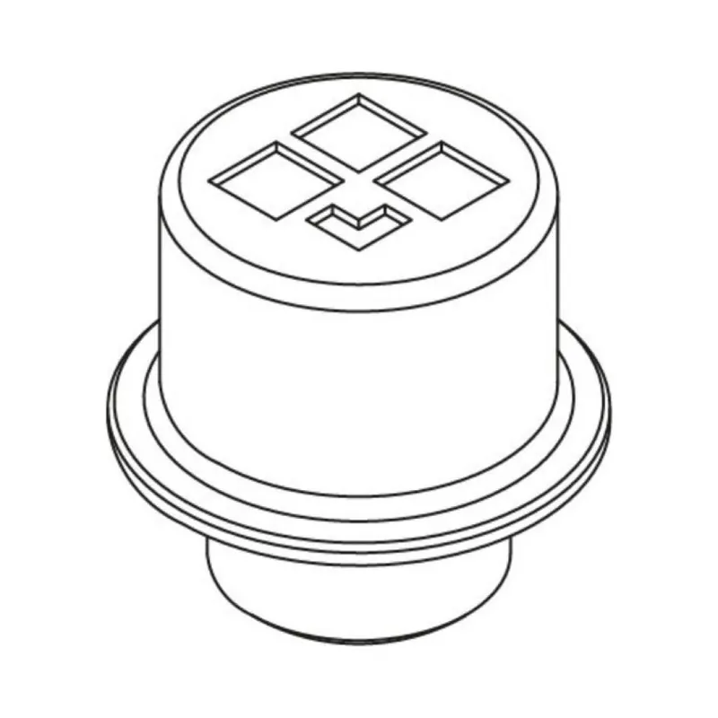 Populair Nottolino 01352K Giesse, per serramenti in alluminio, fisso, diametro 10,3 mm, altezza 12 mm, Alluminio finitura Silver