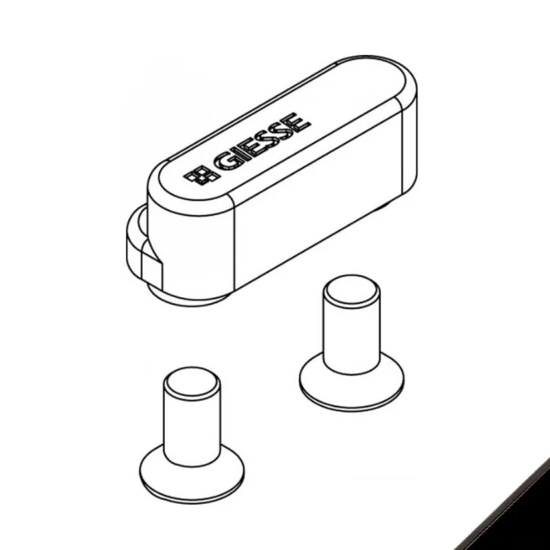 Nottolino 01333 Giesse, per chiusura supplementare, profilo in alluminio, Poliammide finitura Nero Veilige Betaling