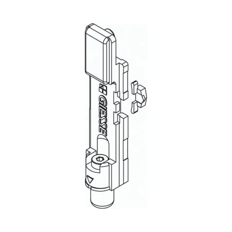Exclusieve Aanbieding Terminale Futura 02167K Giesse, per anta secondaria, profilo CU, registrabile + 1,5 mm, Acciaio e Zama finitura Silver