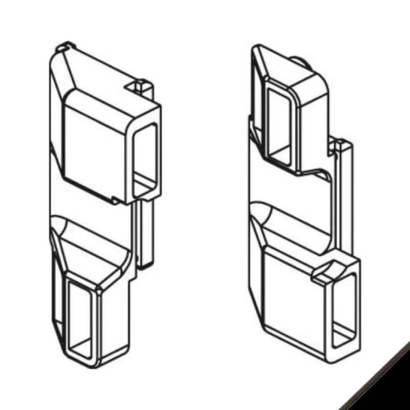Kit collegamento 02385 Giesse per cremonese, profilo Erre 40, diametro foro 8 mm, Nylon finitura Nero Gecertificeerd