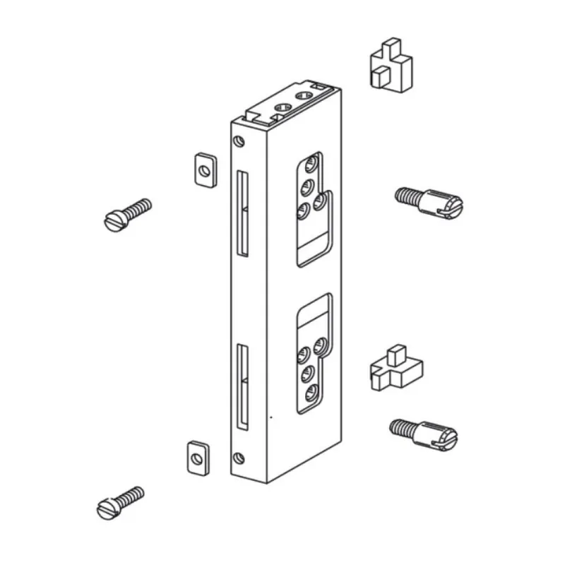 Kit collegamento 02296 Giesse per cremonese, dimensione foro 42,5x5 mm, Nylon finitura Neutra Lage Kosten